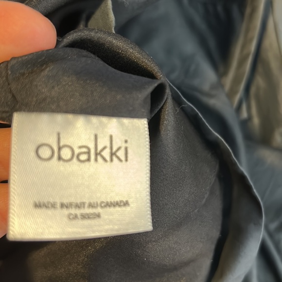 Obakki Cotton Silk Lightweight Black Jacket size M - Picture 11 of 11